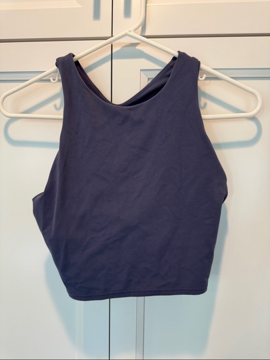 Athleta Tops - Athleta Navy High-Neck Crop Tank with Racerback
